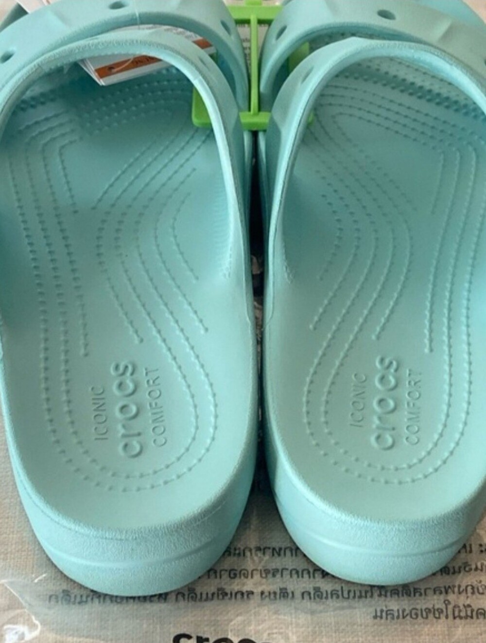 Crocs Baya Platform Sandal Pure Water Aqua Blue Green Size 8 EU38-39 New - Picture 6 of 8